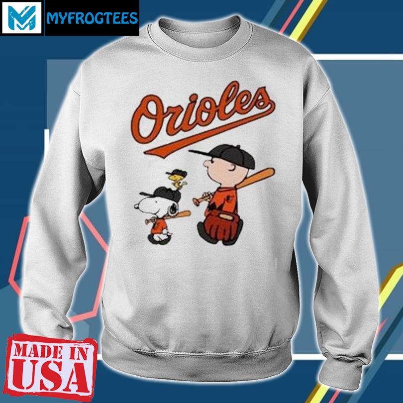 Charlie Brown And Snoopy Playing Baseball Baltimore Orioles MLB 2023 Shirt,  hoodie, sweater, long sleeve and tank top