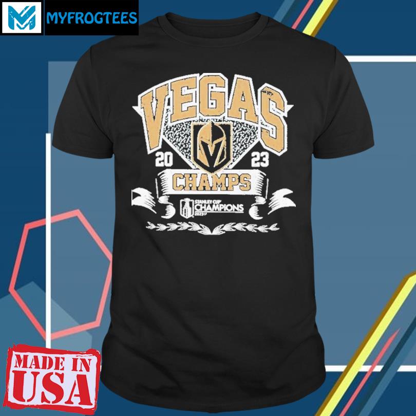 Men's Vegas Golden Knights Majestic Threads Black 2023 Stanley Cup  Champions Ringer Tri-Blend T-Shirt