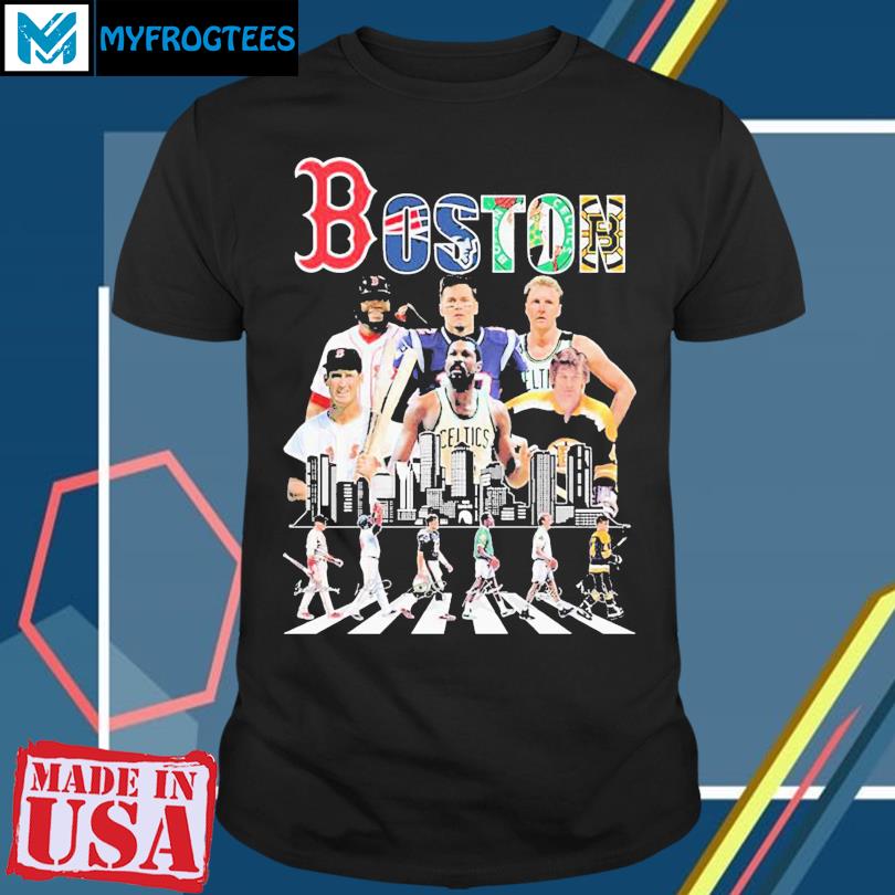 Boston Sports Abbey Road Teams Players Signatures T-shirt Hoodie