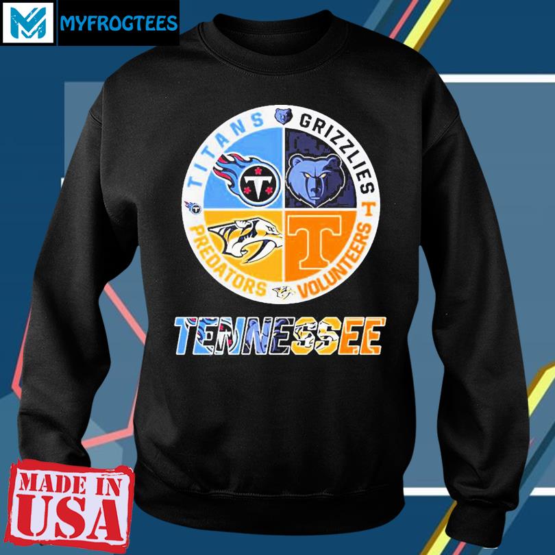 Tennessee Titans Grizzlies Volunteers And Predators Sports Teams T-shirt  Hoodie