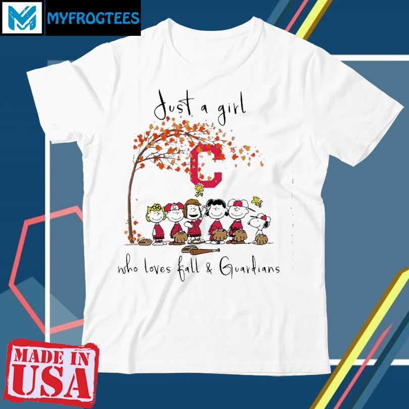 The Peanuts Just A Girl Who Loves Fall Cleveland Guardians Shirt