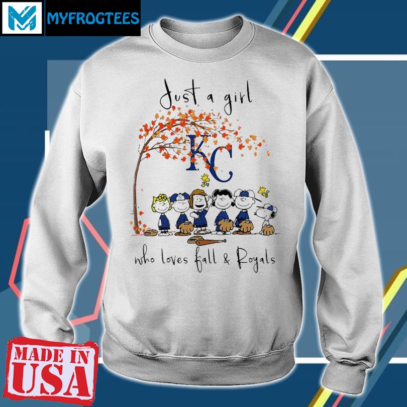 Official the Peanuts Just A Girl Who Loves Fall Kansas City Royals