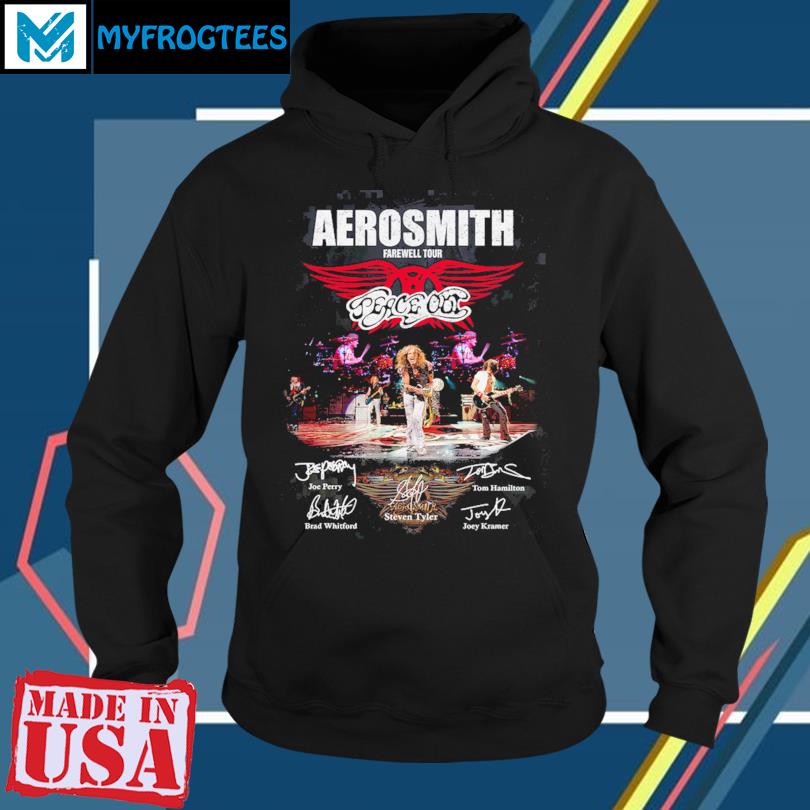 Aerosmith Farewell Tour And Their Signatures T-shirt