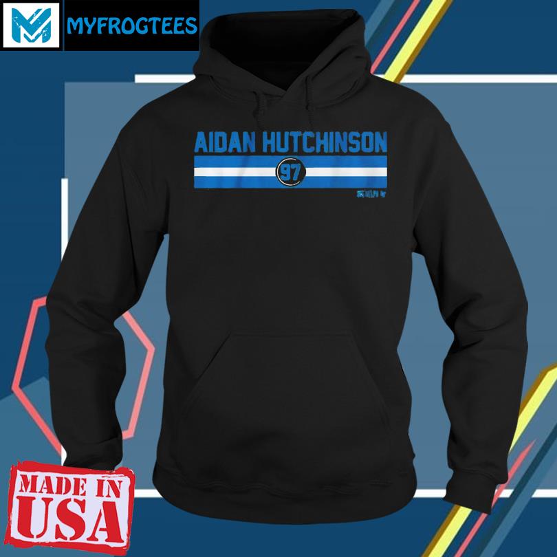 Aidan Hutchinson Name Number Stripe Shirt - Shibtee Clothing