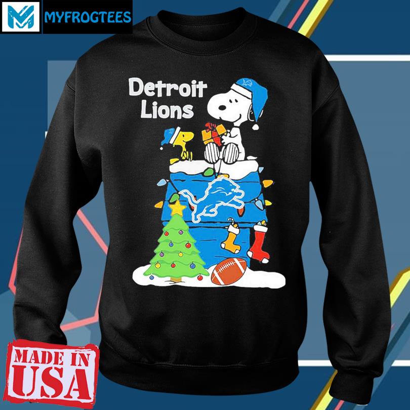 Detroit Lions Christmas Snoopy shirt, hoodie, sweater, long sleeve