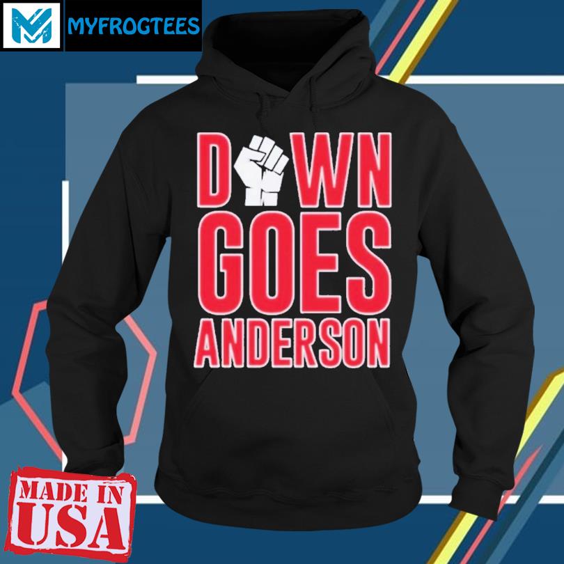 Official Down goes anderson trendy Cleveland guardians T-shirt, hoodie,  tank top, sweater and long sleeve t-shirt