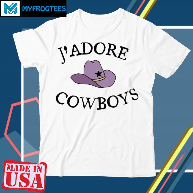 Jadore Cowboys Tank Top I Love Cowboys Shirt White Summer 