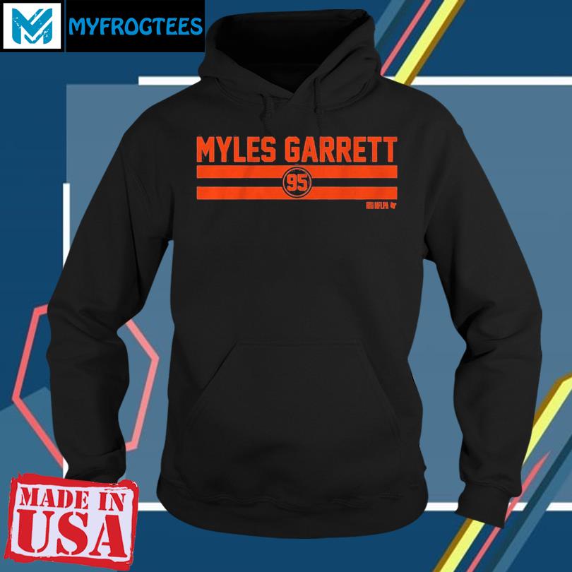 Myles Garrett Name Number Stripe Shirt, hoodie, sweater and long