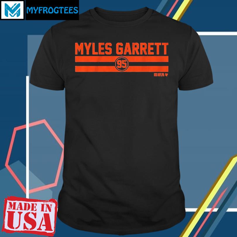 Myles Garrett Name Number Stripe Shirt, hoodie, sweater and long