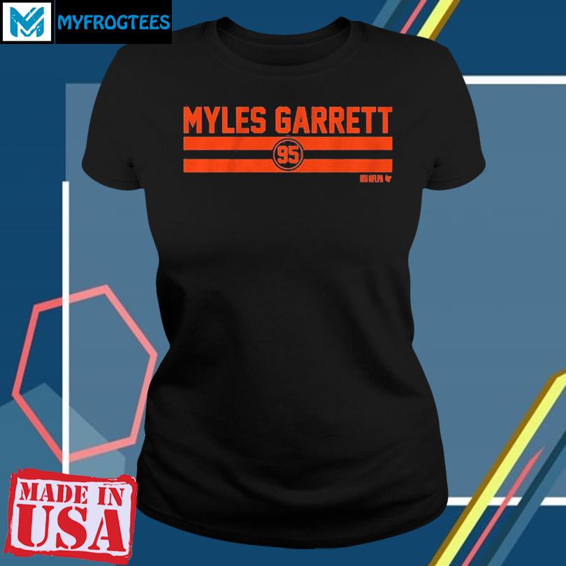 Official myles Garrett Name And Number Stripe T-Shirts, hoodie, tank top,  sweater and long sleeve t-shirt