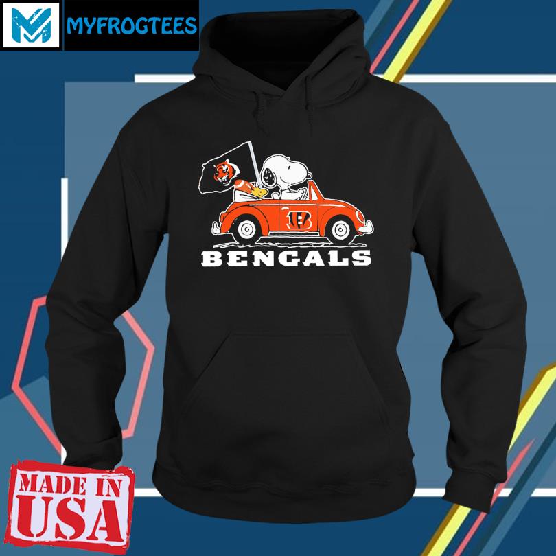 Snoopy And Woodstock Drive Car Bengals Football Shirt, hoodie