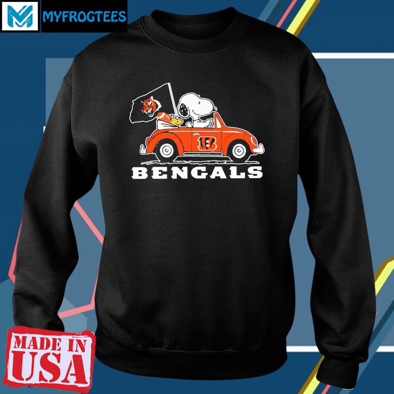 Snoopy And Woodstock Drive Car Bengals Football Shirt, hoodie, sweater,  long sleeve and tank top