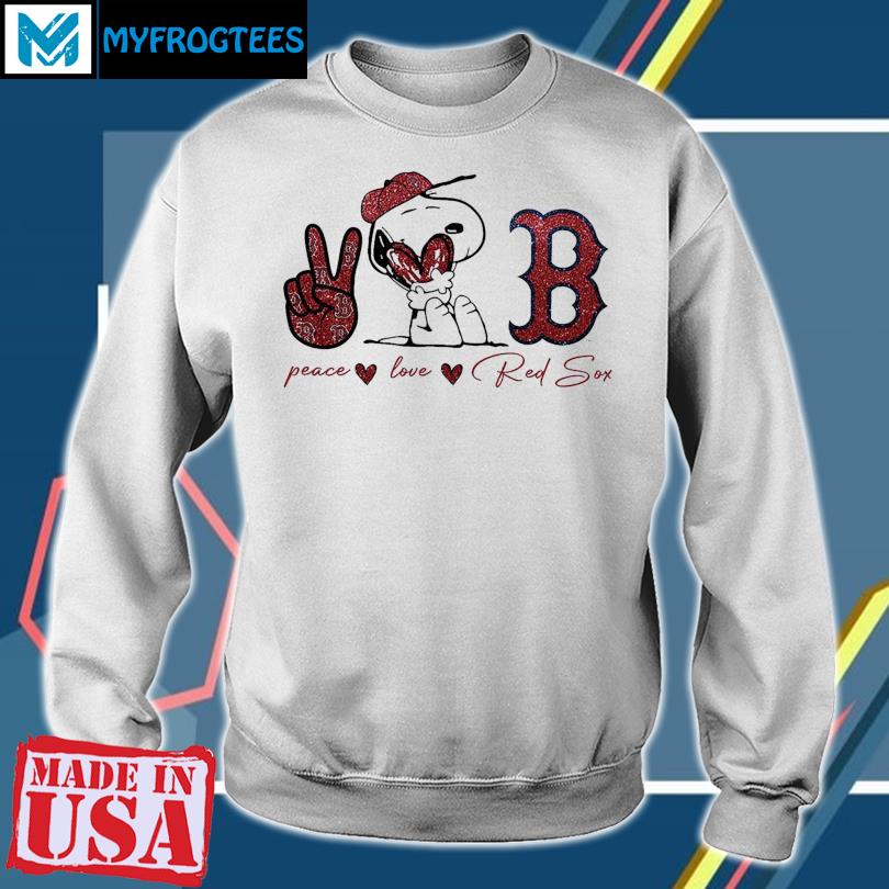Snoopy Boston Red Sox Peace Love Red Sox shirt, hoodie, sweater