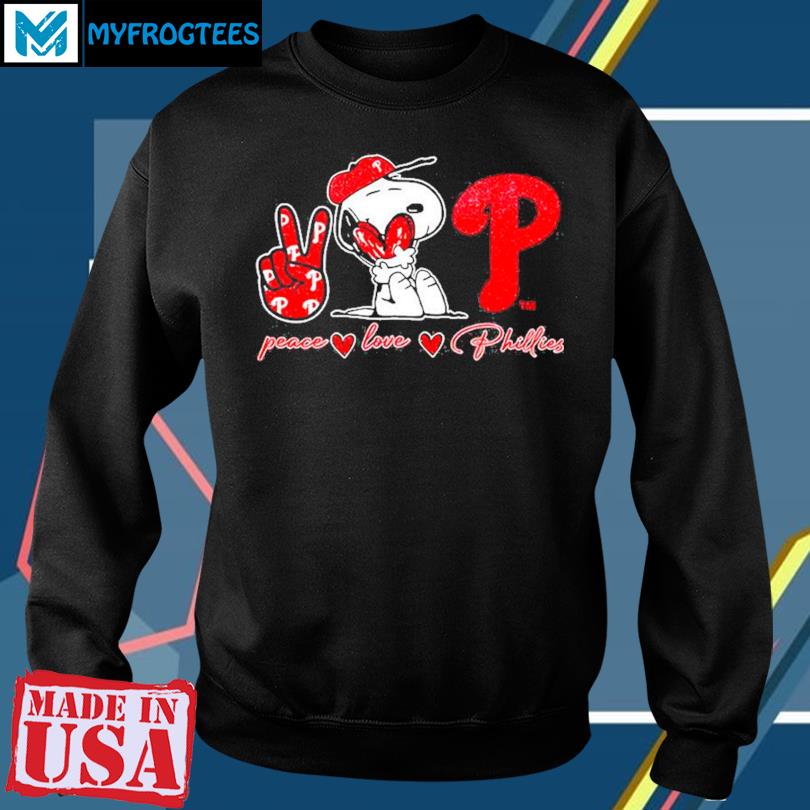 Snoopy Peace Love Philadelphia Phillies Shirt, Tshirt, Hoodie