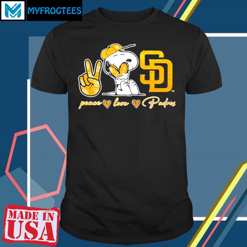 Snoopy San Diego Padres peace love padres shirt, hoodie, sweatshirt, ladies  tee and tank top