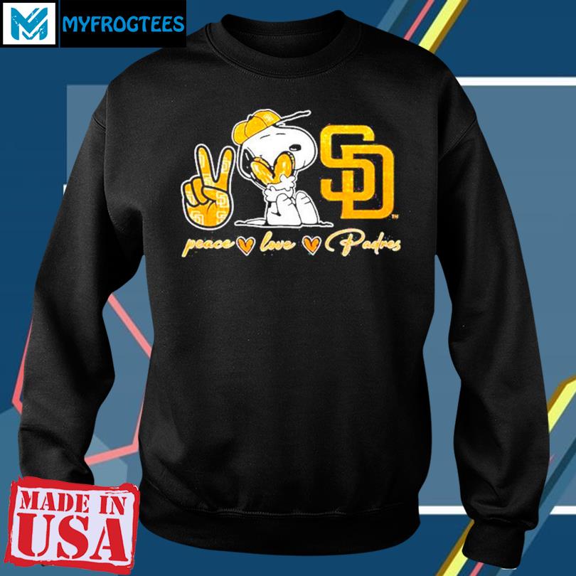 Snoopy San Diego Padres Peace Love Padres shirt, hoodie, sweater, long  sleeve and tank top