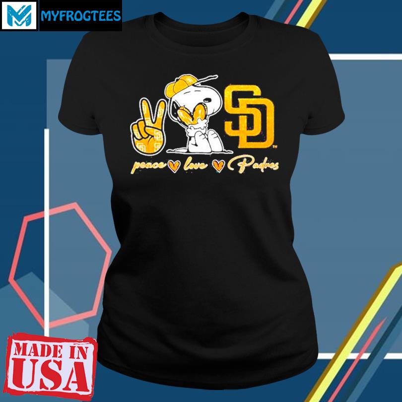 Snoopy San Diego Padres Peace Love Padres Shirt