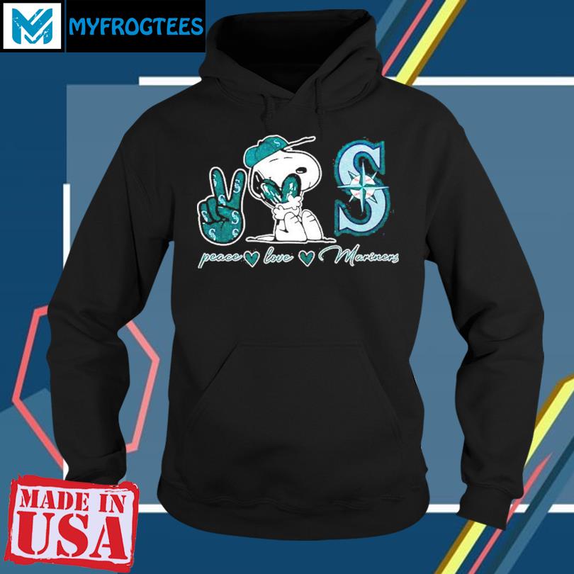 Snoopy Peace Love Seattle Mariners Shirt, hoodie, longsleeve, sweatshirt,  v-neck tee