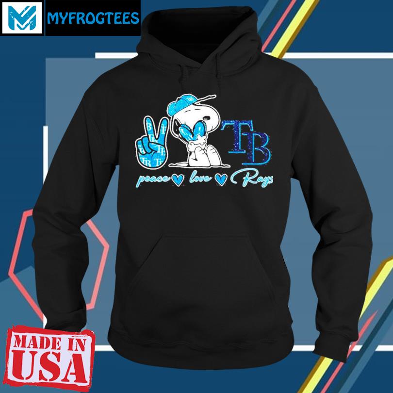 Official snoopy Peace Love Tampa Bay Rays Shirt, hoodie, sweatshirt for men  and women