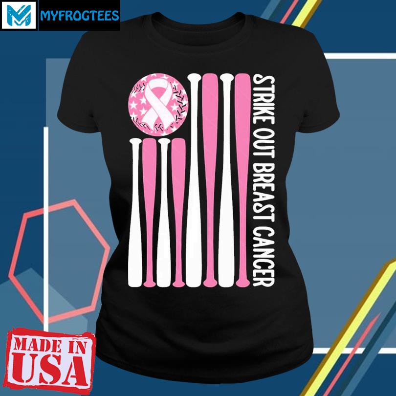 Official Strike Out Breast Cancer Baseball Pink American Flag