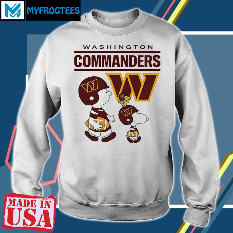 Official washington commanders Snoopy Charlie brown T-shirt