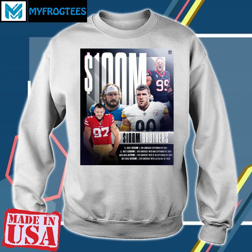 Official 100m Brothers Nfl T-Shirt, hoodie, sweater, long sleeve and tank  top