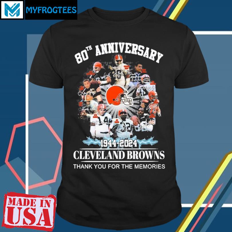 80th Anniversary 1944 – 2024 Cleveland Browns Thank You For The