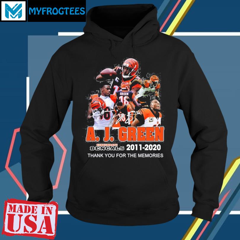 A. J. Green Cincinnati Bengals 2011 – 2020 Thank You For The Memories  Unisex T-Shirt, hoodie, sweater and long sleeve