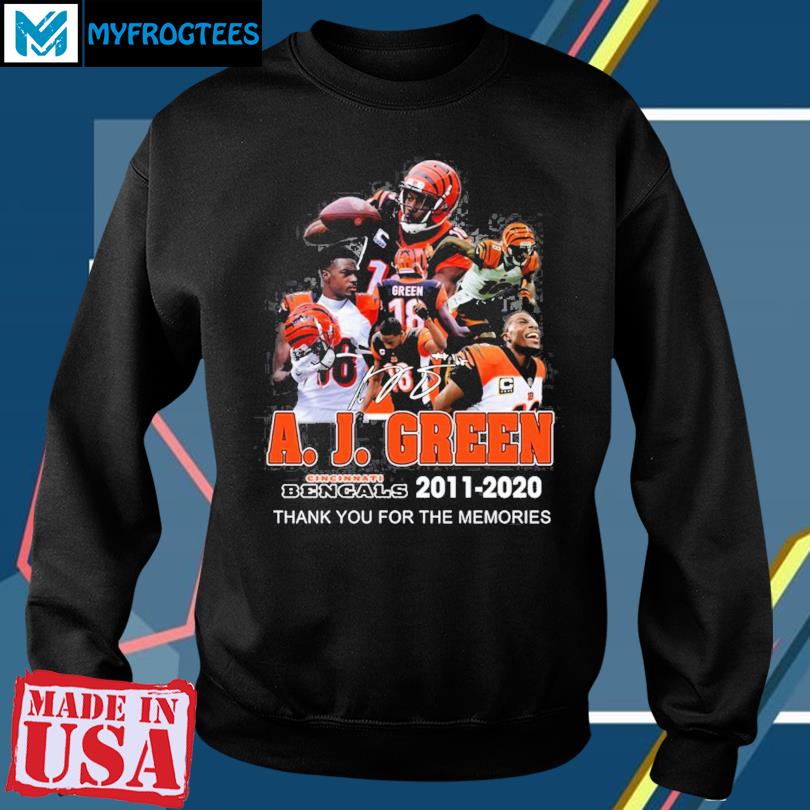 A J Green Cincinnati Bengals 2011 – 2020 Thank You For The Memories T-shirt