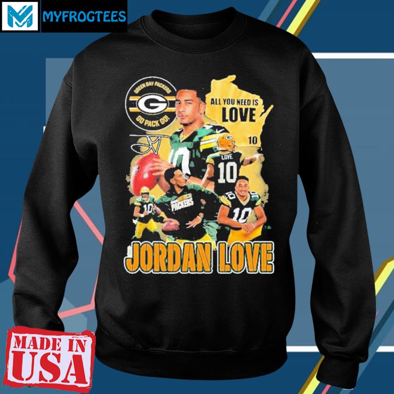 Jordan Love All You Need Is Love Green Bay Packers T-Shirt