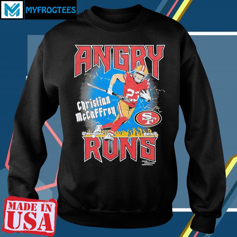 Angry runs 49ers christian mccaffrey shirt, hoodie, sweater, long sleeve  and tank top