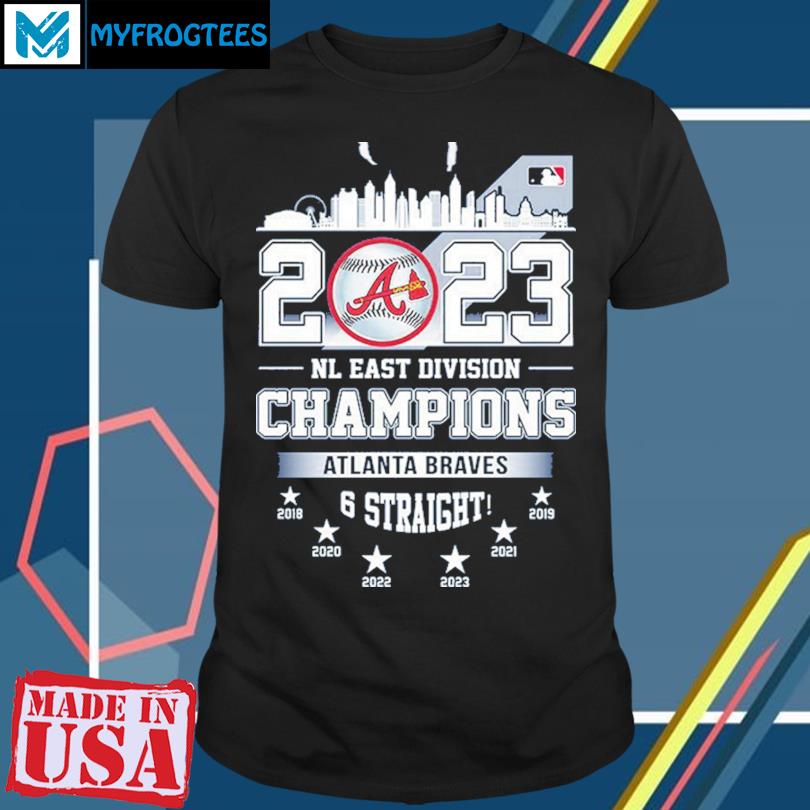 Atlanta Braves 6 Straight 2023 NL East Division Champions Shirt