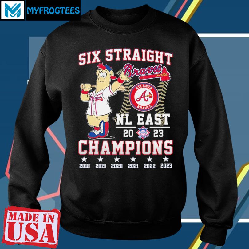 Official Atlanta Braves Six Straight NL east 2023 champions shirt