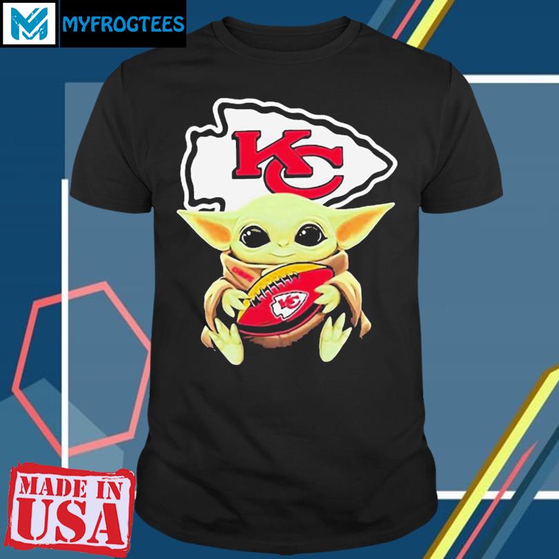 Baby Yoda Hug Football Kansas City Chiefs Logo Design Shirt, hoodie,  sweater and long sleeve