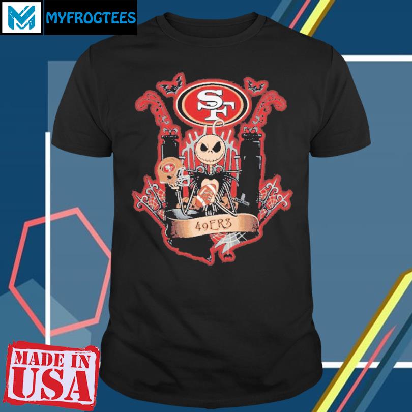 Jack skellington halloween san francisco 49ers fan shirt - Limotees