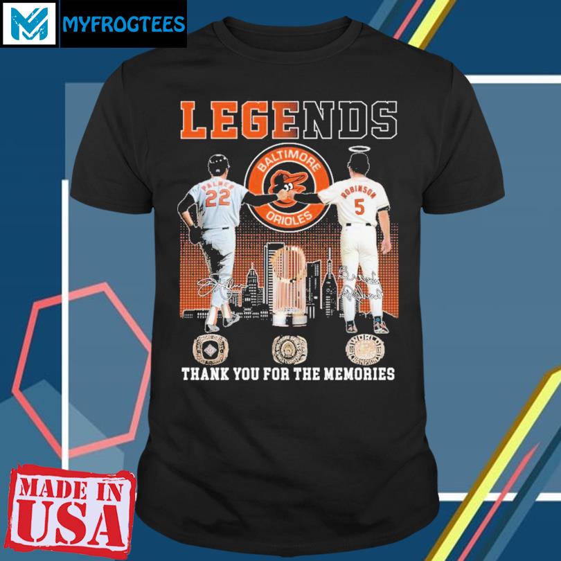 Legends Baltimore Orioles Palmer And Robinson Thank You For The Memories T- Shirt, hoodie, sweater and long sleeve