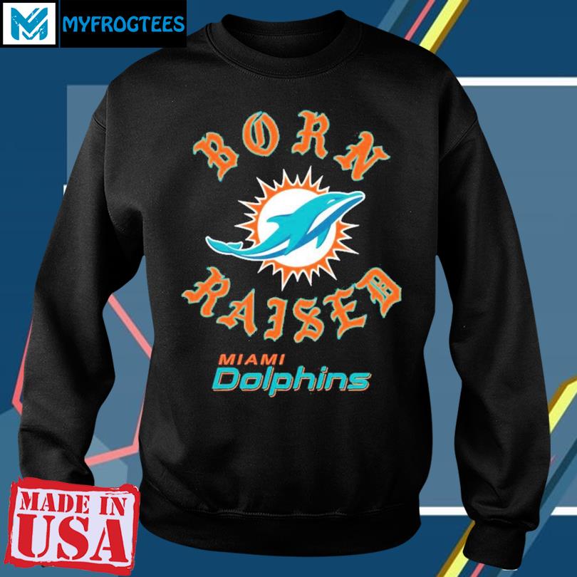 Unisex Born x Raised Black Miami Dolphins Pullover Hoodie