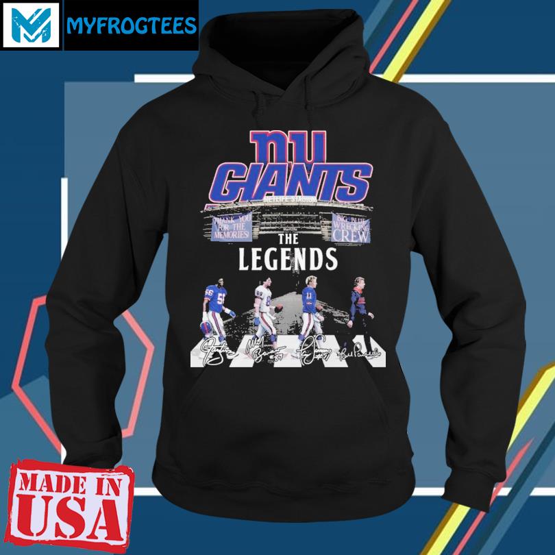 New york giants the legends big blue wrecking thank you for the memories  shirt, hoodie, sweater, long sleeve and tank top