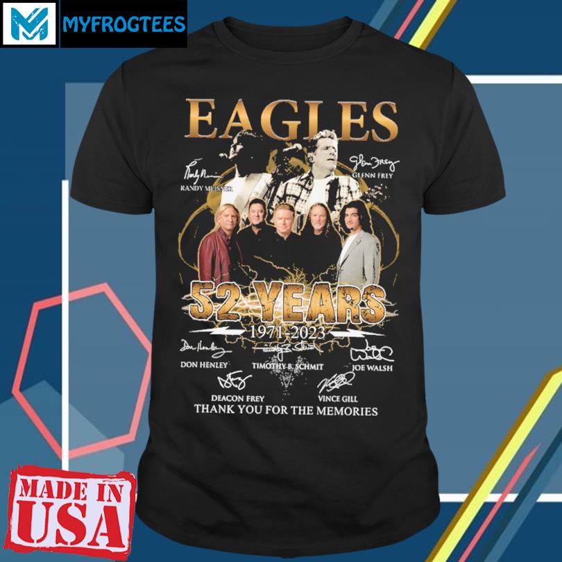 Eagles Signed 52nd Anniversary 1971-2023 Thank You Memories Unisex For Fan  T-shirt –