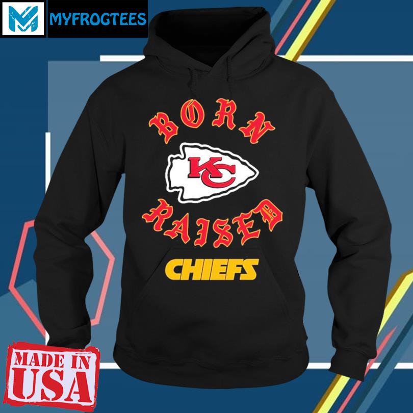 Unisex Born x Raised Black Kansas City Chiefs Pullover Hoodie Size: Large