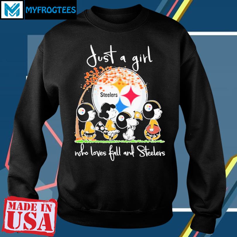 Official just A Girl Who Love Fall And Pittsburgh Steelers Peanuts Snoopy  Tshirt, hoodie, sweater, long sleeve and tank top