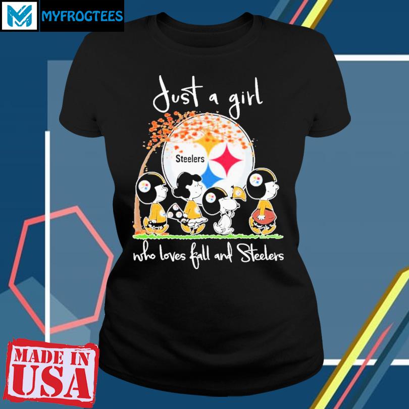 Official just A Girl Who Love Fall And Pittsburgh Steelers Peanuts Snoopy  Tshirt, hoodie, sweater, long sleeve and tank top