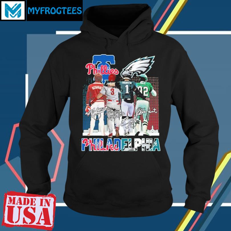 Philadelphia Team Sport Back Phillies And Eagles Signatures 2023 T-Shirt,  hoodie, sweater, long sleeve and tank top