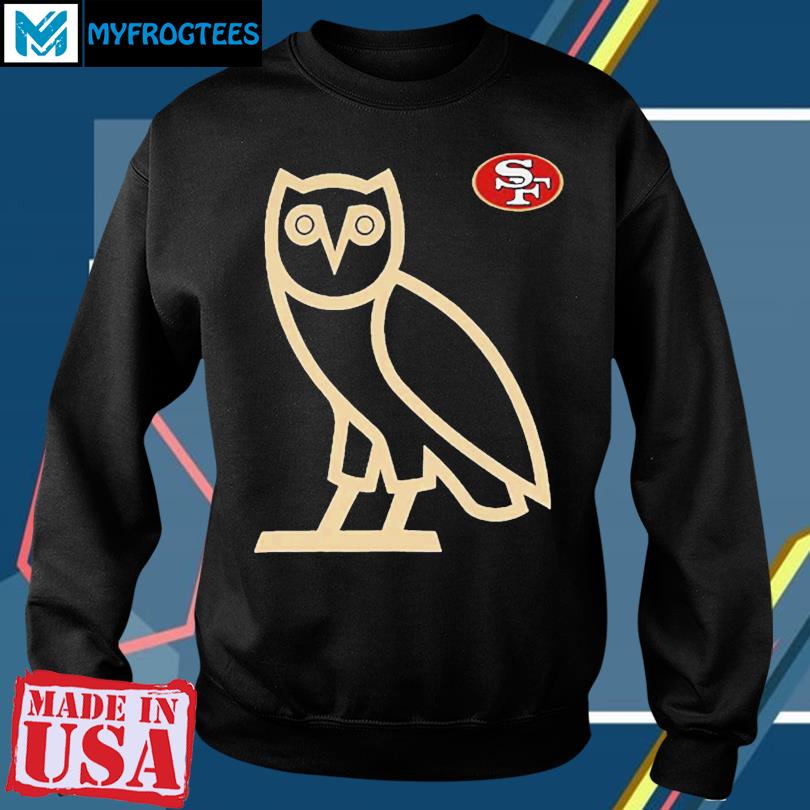 49ers Owl Hooded Long Sleeve Loose Print Sweatshirt - BTF Store