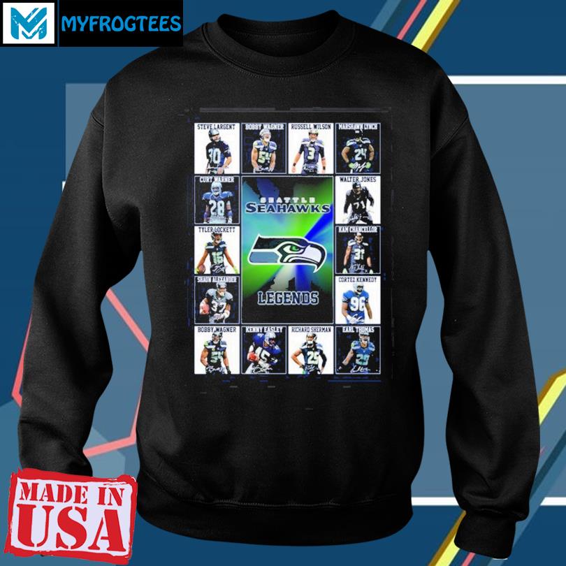 Seattle Seahawks Legends Players Signatures 2023 T-shirt,Sweater, Hoodie,  And Long Sleeved, Ladies, Tank Top