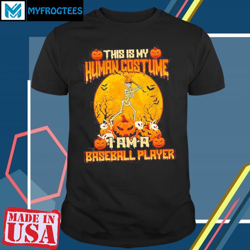 Halloween Skeleton Baseball Pitcher-Baseball Skeleton T-Shirt