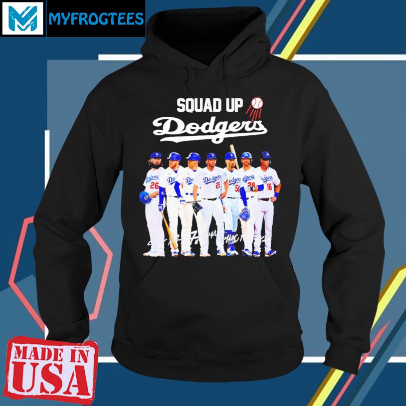 New York Dodgers squad up Dodgers players signatures shirt, hoodie