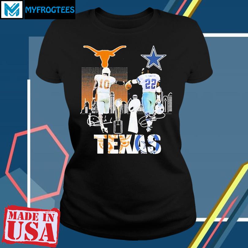 Official Vince young and emmitt smith Texas city champions skyline  signatures T-shirt, hoodie, tank top, sweater and long sleeve t-shirt