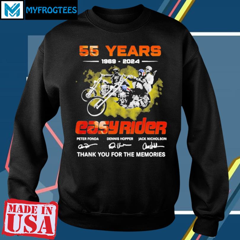 55 Years 1969 – 2024 Easy Rider Thank You For The Memories T Shirt - teejeep
