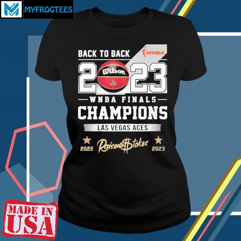 Back 2 Back WNBA 2022 2023 Las Vegas ACES Champions T-Shirt in